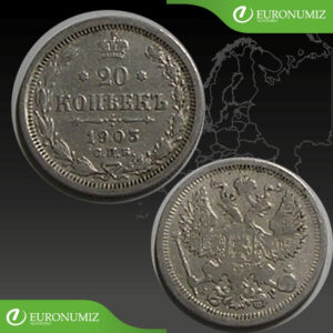 20 KOPEJOK 1903 RUSKO STRIEBRO