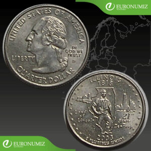 QUARTER DOLLAR 2003 D USA  ILLINOIS