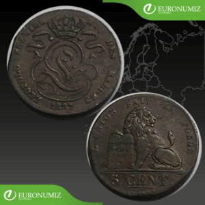 5 CENTIMES 1837 BELGICKO