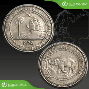 FIVE CENTS 1972 LIBERIA
