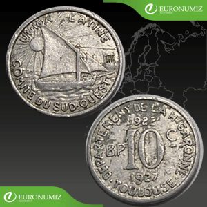 10 CENTIMES 1927 JUHOZAPADNA LATINSKA UNIA FRANCUZSKA TOULOUSE