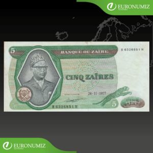 5 ZAIRES 1977 ZAIRE