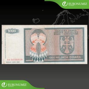 1000 DINARA 1992 BOSNA A HERCEGOVINA
