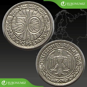 50 REICHSPFENNIG 1928 F NEMECKO
