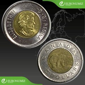 2 DOLLARS KANADA - VYBERTE SI ROK Z POPISU